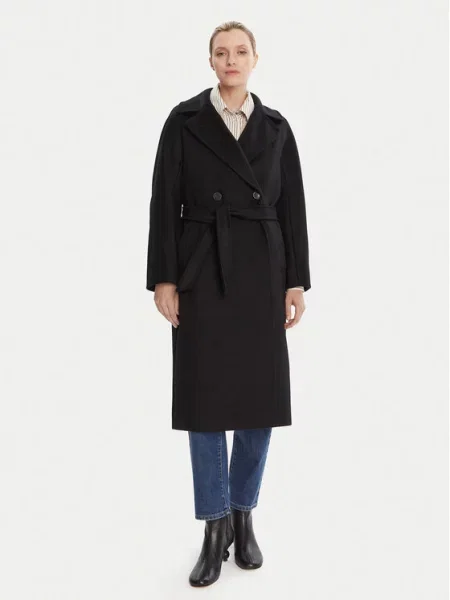 Weekend Max Mara Μάλλινο παλτό Resina μαύρο