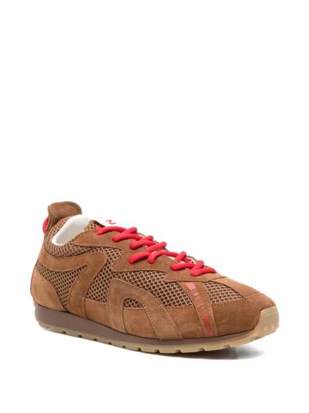 Sneakers Inuikii με κορδόνια με δαντέλα καφέ