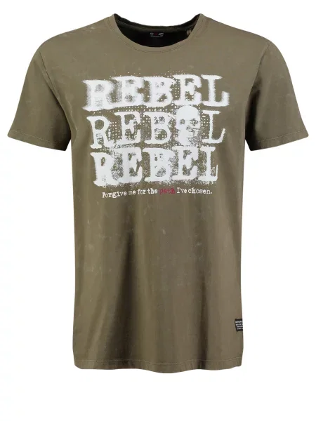 Key Largo Tricou KLRebel kaki alb