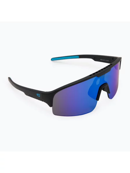 Gyerek napszemüveg GOG Petra matt black/blue reflex blue. Méret: OS fekete