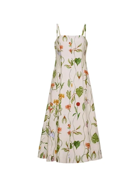 Rochie Cara Cara de in cu model floral cu imagine alb