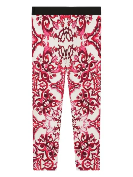 Legginsy dziecięce Dolce And Gabbana czerwone