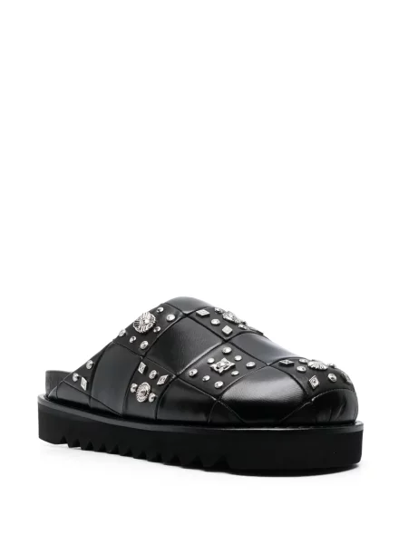 Papuci tip mules Toga Virilis din piele negru