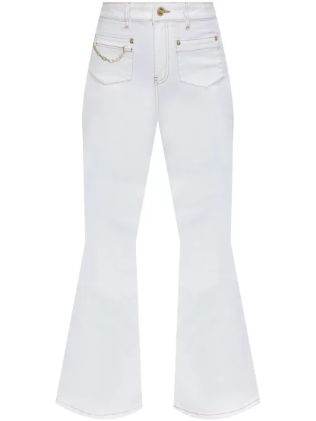 Blugi evazați Ganni alb