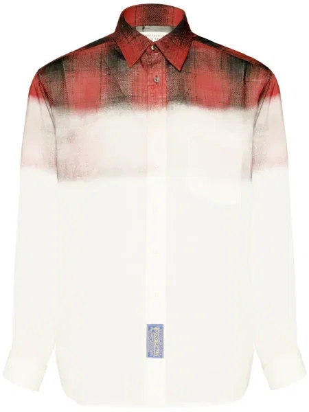 Cămașă Maison Margiela în carouri alb