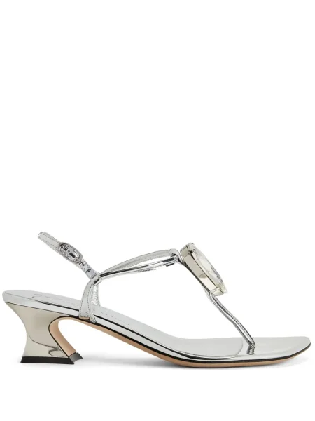 Sandale Giuseppe Zanotti de cristal argintiu