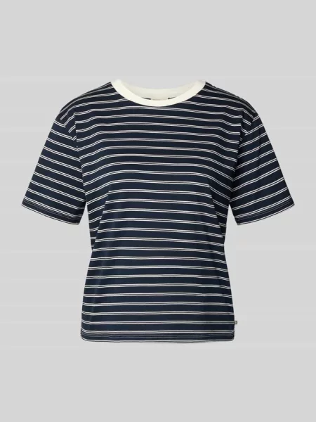 T-shirt o kroju boxy fit z czystej bawełny Tom Tailor Denim