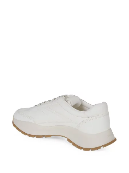 Sneakerși Prada din piele cu autograf alb