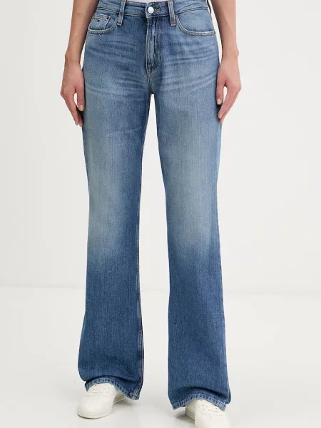 Tommy Jeans blugi bootcut pentru femei albastru
