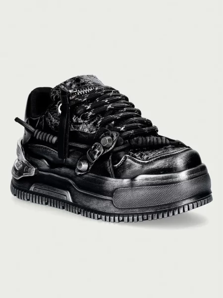 Koi Footwear Metamorphosis Distressed Platoform superge črna