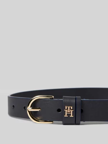 Tommy Hilfiger pasek skórzany Kobiety skóra niebieski jednolity 85 granatowy