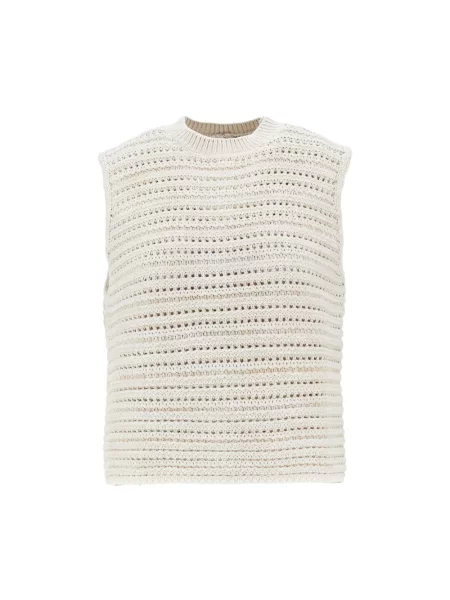 Dzianinowy sweter Emporio Armani beżowy