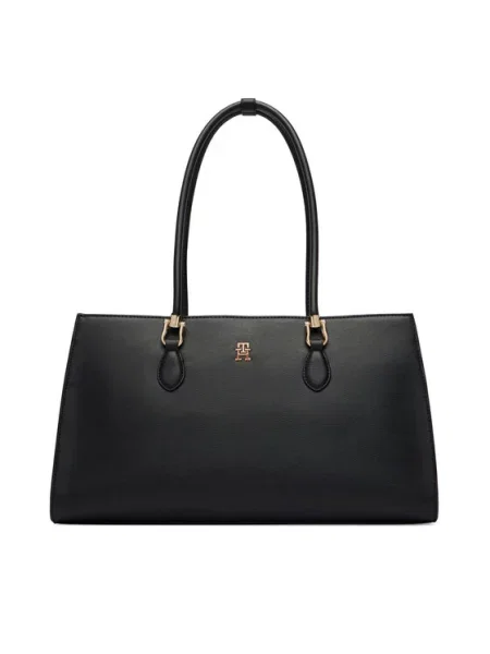 Tommy Hilfiger Дамска чанта Th Grace Satchel черен