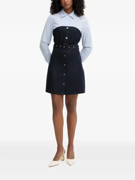 Cu centură rochie mini Morgan albastru
