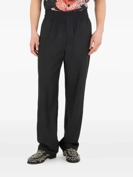 Pantaloni Roberto Cavalli de lână negru