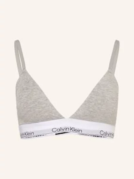 Calvin Klein Trojúhelníková Podprsenka Icon Cotton Modal šedá