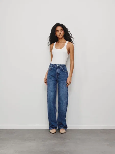 RÆRE by Lorena Rae Jeans denim albastru