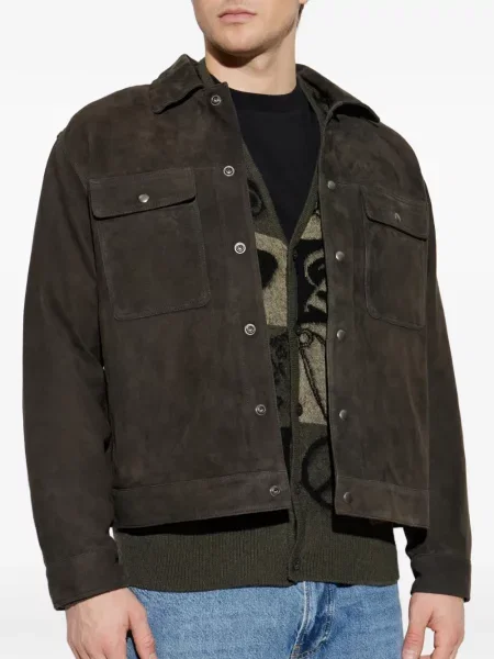 Geanta de piele Allsaints maro