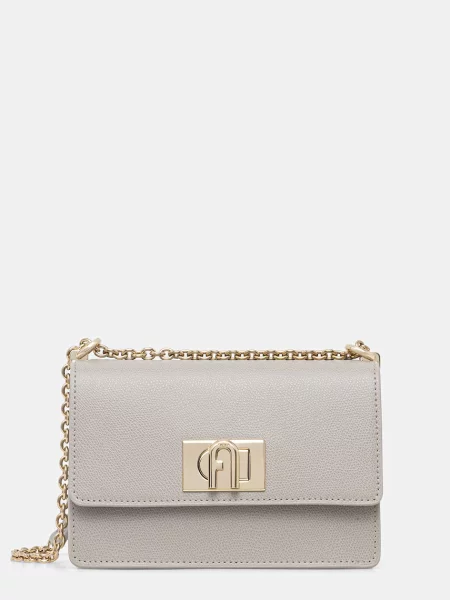 Furla geantă crossbody pentru femei piele gri