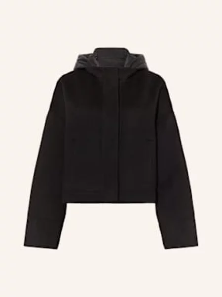 Marc Cain Bunda Ze Směsi Materiálů black černá