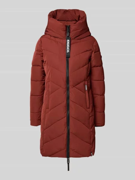 Płaszcz pikowany o kroju regular fit z nadrukiem z logo model ‘Darka’ Khujo