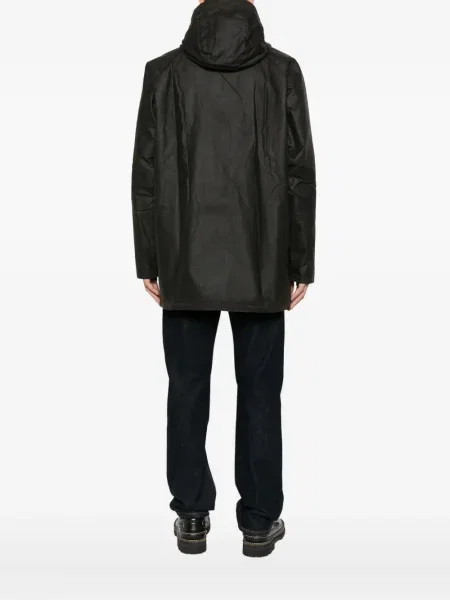 Palton Barbour cu glugă verde