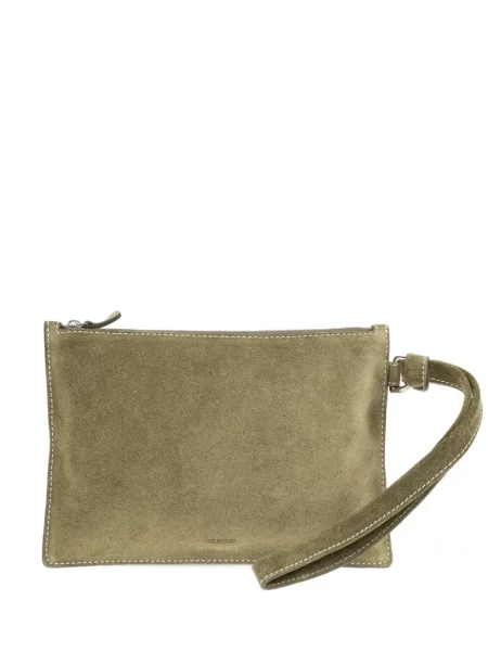 Велурена чанта тип портмоне Lié Studio зелено
