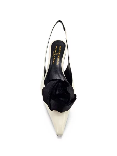 Pantofi cu toc Madison.maison din piele cu model floral slingback