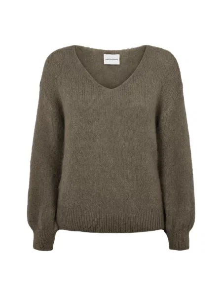 Sweter American Dreams wełniany szary