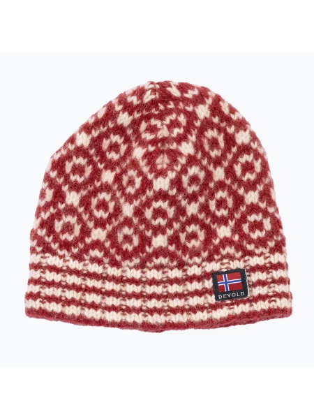 Devold czapka wełniana Svalbard Wool czerwona