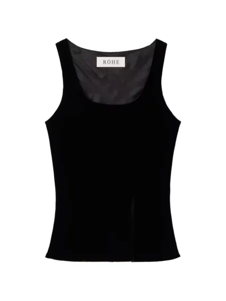 Top Róhe de mătase negru