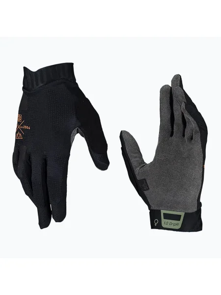 Leatt MTB GripR stealth női kerékpáros kesztyű. Méret: M fekete