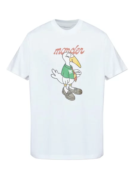 Tricou Moncler cu imagine alb