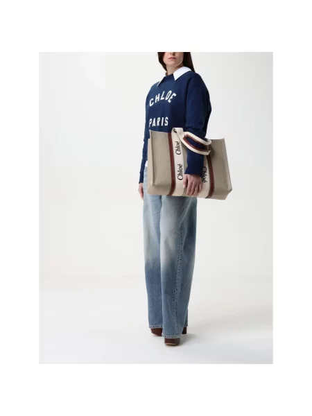 Bluza Chloe z okrągłym dekoltem niebieska
