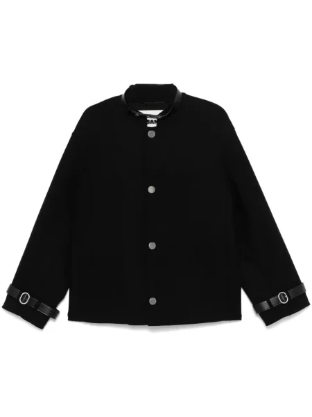 Vlněná bunda Jil Sander černá