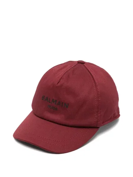 Czapka z daszkiem dziecięca Balmain czerwona