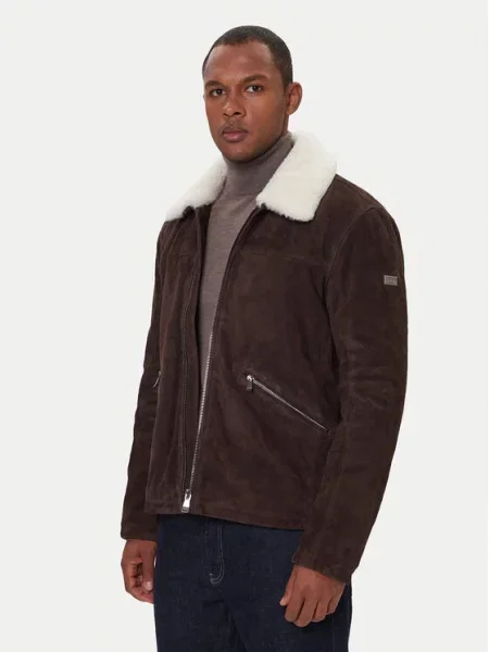 JOOP! Jeans Usnjena jakna Byer rjava