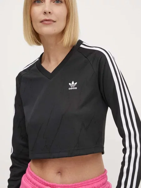 Блуза с дълги ръкави adidas Originals черно