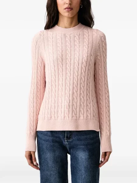 Pulover Barbour cu broderie roz