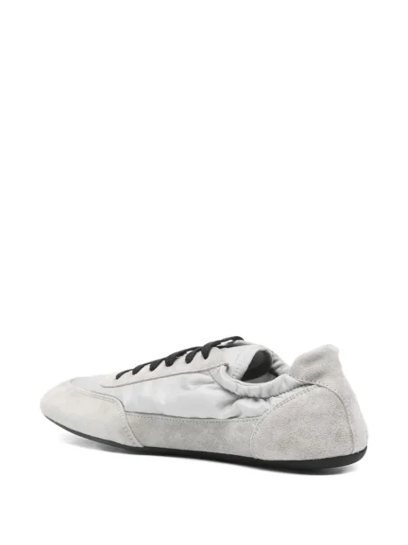 Sneakerși Prada cu șireturi din dantelă gri