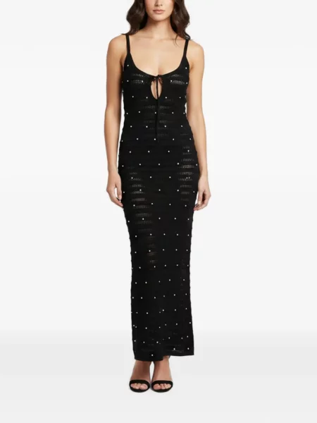 Rochie maxi 424 tricotate negru