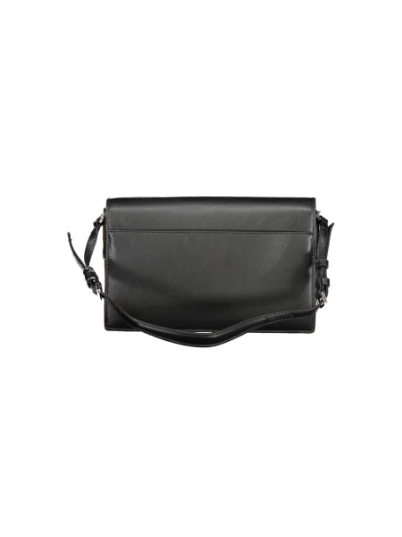 Lniana torebka crossbody Calvin Klein w miejskim stylu czarna