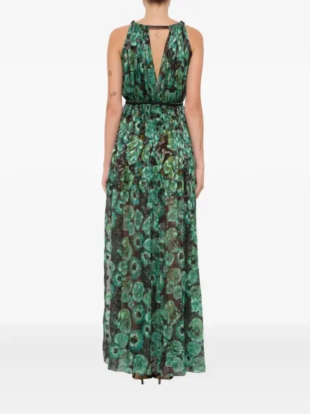 Rochie Lanvin cu model floral cu imagine verde