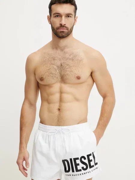 Diesel pantaloni scurti de baie BOXER-SHORTS alb