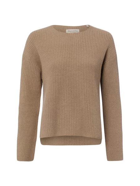 Marc O'Polo sweter z wełną brązowy