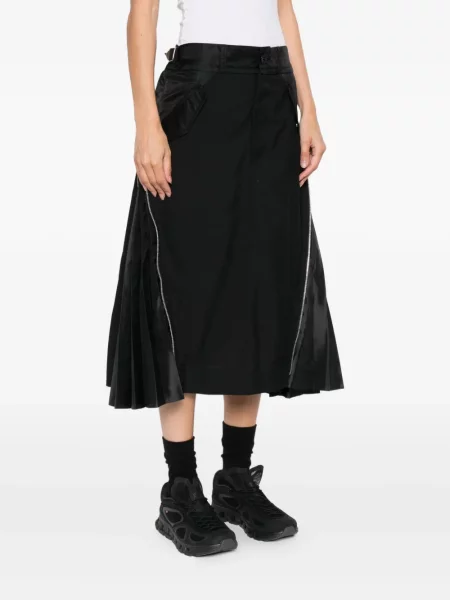 Fusta plisata Sacai plisată negru