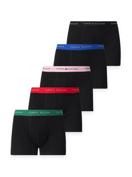 Tommy Hilfiger Underwear Boxeri verde închis / roz / roșu negru