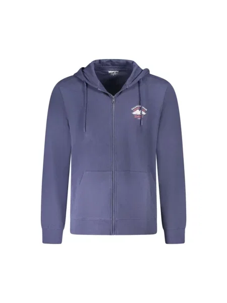 Sweter Wrangler z kapturem niebieski