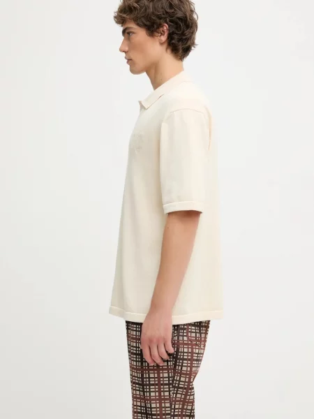 Tricou polo Maison Kitsune cu broderie