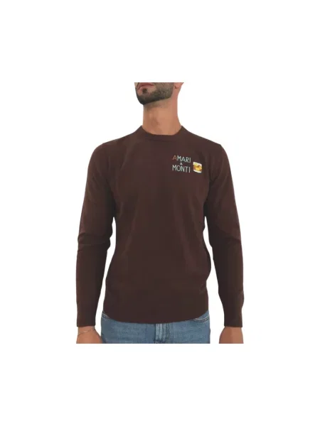 Sweter Saint Barth wełniany brązowy
